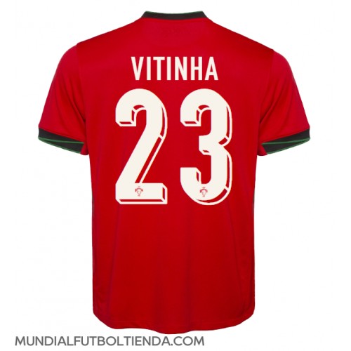 Camiseta Portugal Vitinha #23 Primera Equipación Replica Eurocopa 2024 mangas cortas